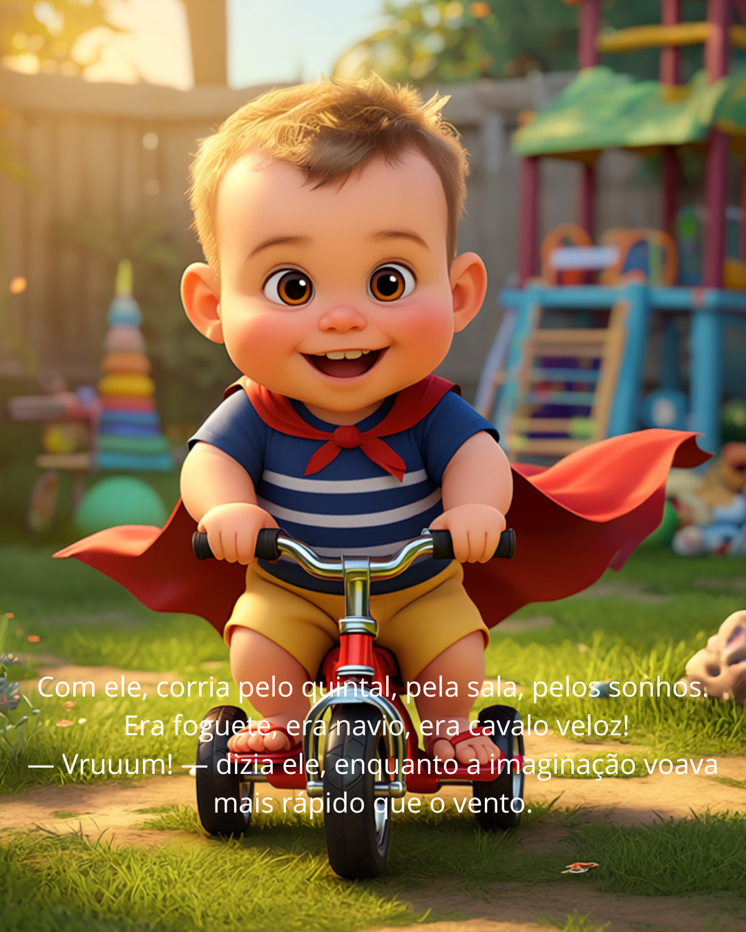 Página interna com o personagem da criança